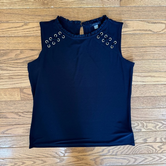 Tommy Hilfiger Tops - Tommy Hilfiger Navy Tank Top with Gold Eyelet Accents